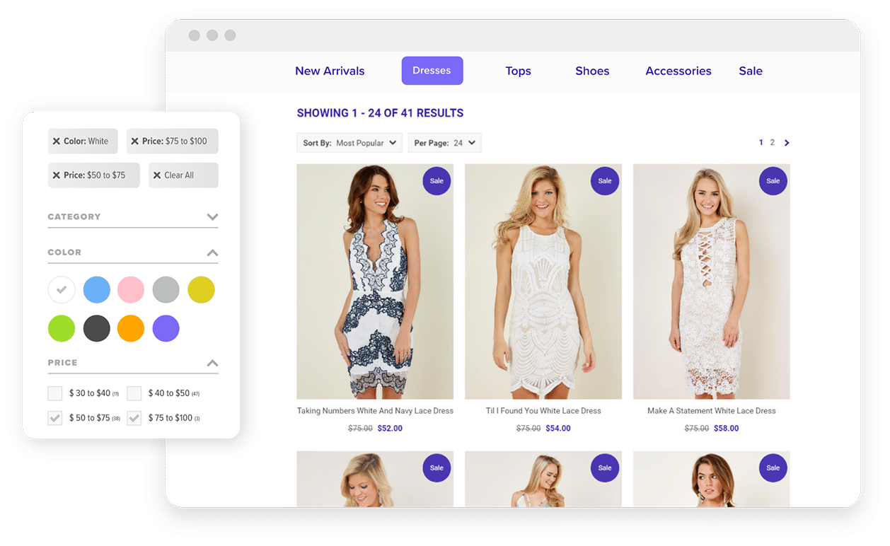 ecommerce navigation solutions _ filters on product search page