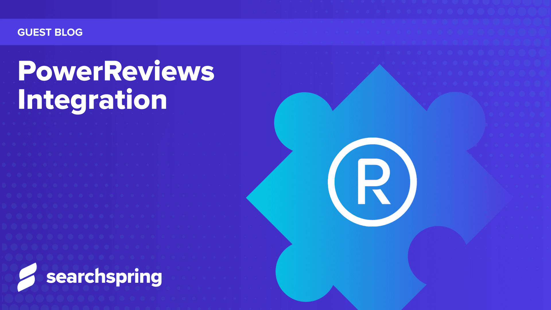 Text: PowerReviews Integration Guest Blog; PowerReviews logo on puzzle piece; Athos Commerce logo in bottom corner; Blue background
